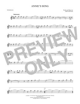 page one of Annie's Song (Tenor Sax Solo)