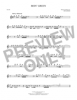 page one of Bein' Green (Flute Solo)