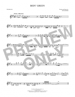 page one of Bein' Green (Tenor Sax Solo)