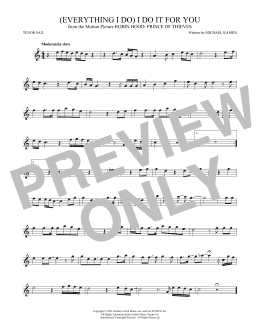 page one of (Everything I Do) I Do It For You (Tenor Sax Solo)