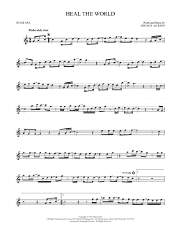 page one of Heal The World (Tenor Sax Solo)