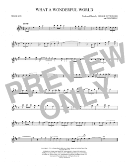 page one of What A Wonderful World (Tenor Sax Solo)