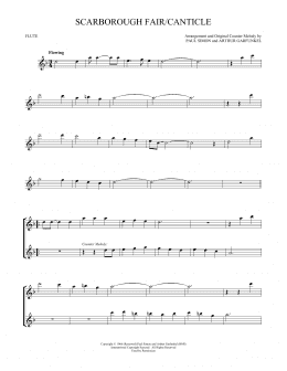 page one of Scarborough Fair/Canticle (Flute Solo)