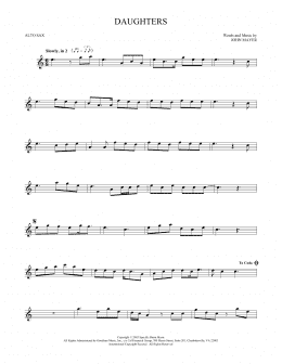 page one of Daughters (Alto Sax Solo)