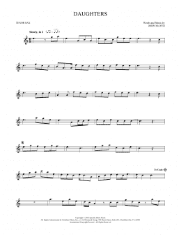 page one of Daughters (Tenor Sax Solo)