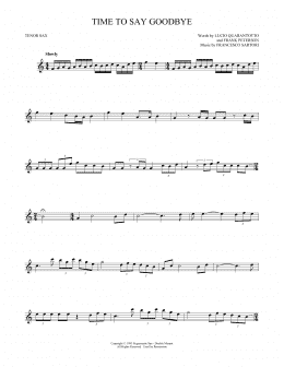 page one of Time To Say Goodbye (Tenor Sax Solo)