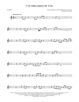page one of I've Dreamed Of You (Clarinet Solo)