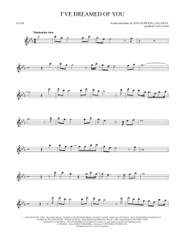 page one of I've Dreamed Of You (Flute Solo)