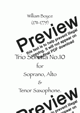 page one of Trio Sonata No.10