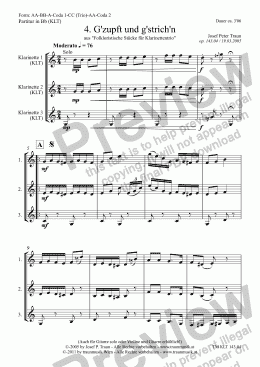 page one of G'zupft und g'strich'n (KLT/Score in Bb & Parts)