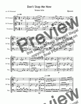 page one of Don't Stop Me Now by QUEEN
