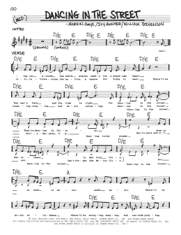 page one of Dancing In The Street (Real Book – Melody & Chords)