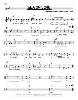 page one of Sea Of Love (Real Book – Melody, Lyrics & Chords)