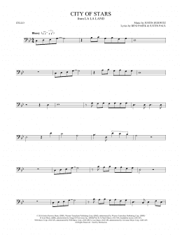 page one of City Of Stars (from La La Land) (Cello Solo)