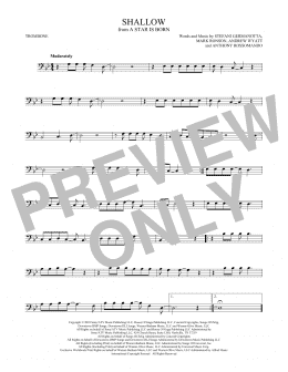 page one of Shallow (from A Star Is Born) (Trombone Solo)