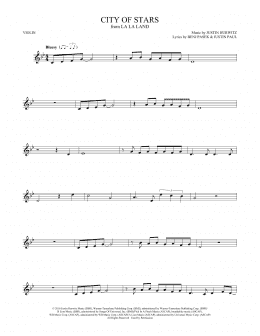 page one of City Of Stars (from La La Land) (Violin Solo)