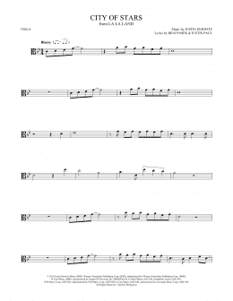 page one of City Of Stars (from La La Land) (Viola Solo)
