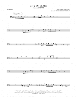 page one of City Of Stars (from La La Land) (Trombone Solo)