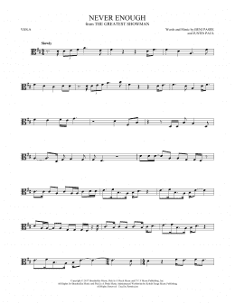 page one of Never Enough (from The Greatest Showman) (Viola Solo)