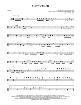 page one of Photograph (Viola Solo)
