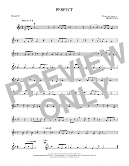 page one of Perfect (Trumpet Solo)