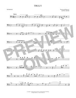page one of Truly (Trombone Solo)