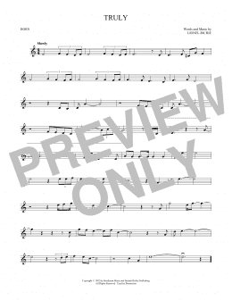page one of Truly (French Horn Solo)
