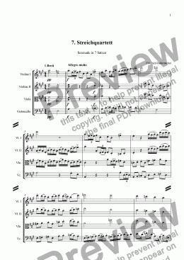 page one of 7. Streichquartett (Serenade)