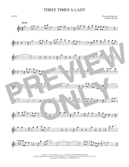 page one of Three Times A Lady (Flute Solo)