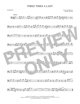 page one of Three Times A Lady (Trombone Solo)