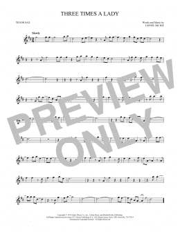 page one of Three Times A Lady (Tenor Sax Solo)