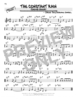 page one of The Constant Rain (Chove Chuva) (Real Book – Melody & Chords)