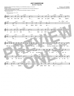 page one of Just Squeeze Me (But Don't Tease Me) (Lead Sheet / Fake Book)
