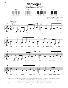 page one of Stronger (What Doesn't Kill You) (Super Easy Piano)