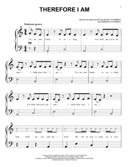 page one of Therefore I Am (Big Note Piano)