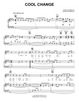 page one of Cool Change (Piano, Vocal & Guitar Chords (Right-Hand Melody))