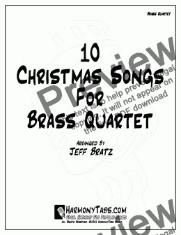 page one of 10 Christmas Songs For Brass Quartet