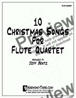 page one of 10 Christmas Songs For Flute Quartet