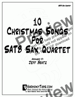 page one of 10 Christmas Songs For SATB Sax Quartet
