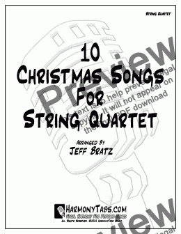 page one of 10 Christmas Songs For String Quartet