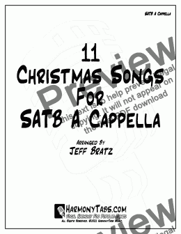 page one of 11 Christmas Songs For SATB A Cappella