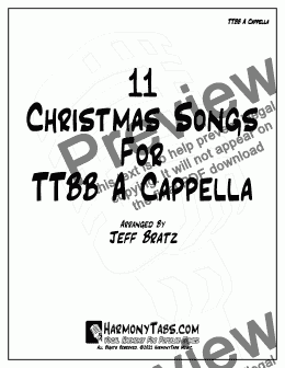 page one of 11 Christmas Songs For TTBB A Cappella