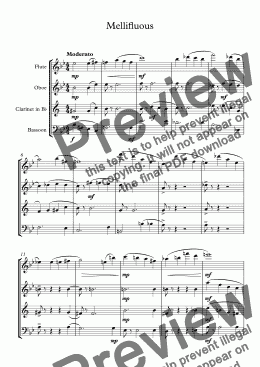 page one of Mellifluous - Wind Quartet
