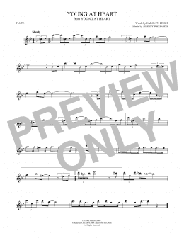 page one of Young At Heart (Flute Solo)
