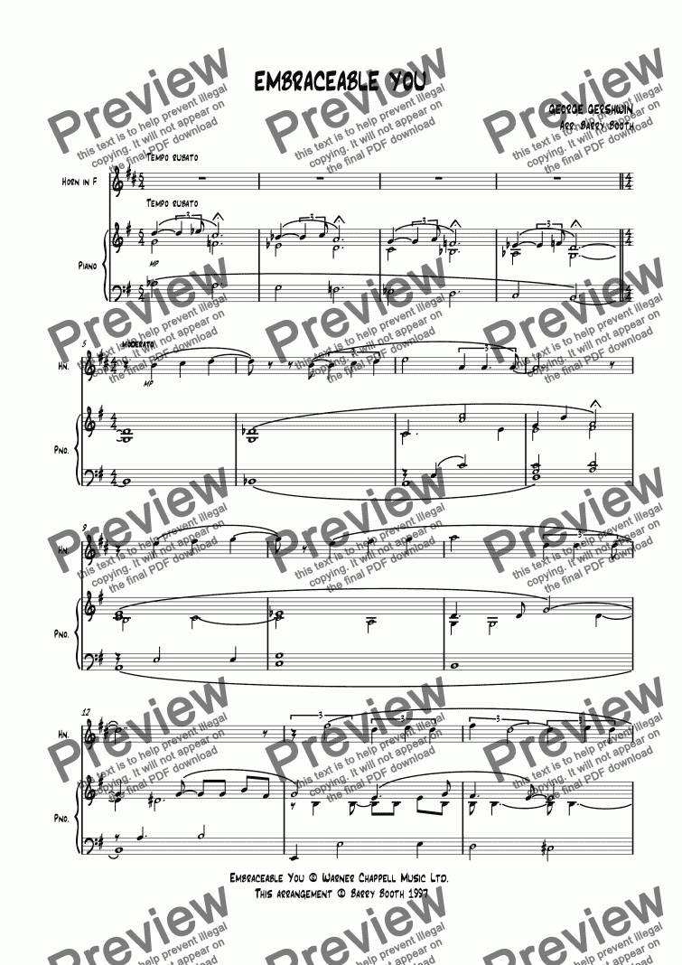 page one of SOFT CORE HORN (7) 'Embraceable You'