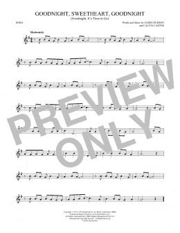 page one of Goodnight, Sweetheart, Goodnight (Goodnight, It's Time To Go) (French Horn Solo)