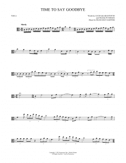 page one of Time To Say Goodbye (Viola Solo)