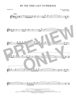 page one of By The Time I Get To Phoenix (Tenor Sax Solo)