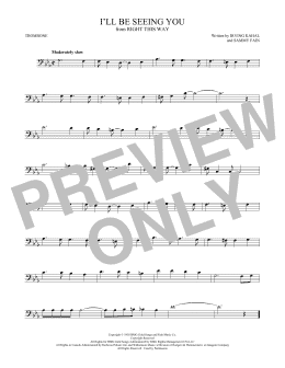 page one of I'll Be Seeing You (Trombone Solo)