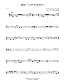 page one of Time To Say Goodbye (Violin Solo)